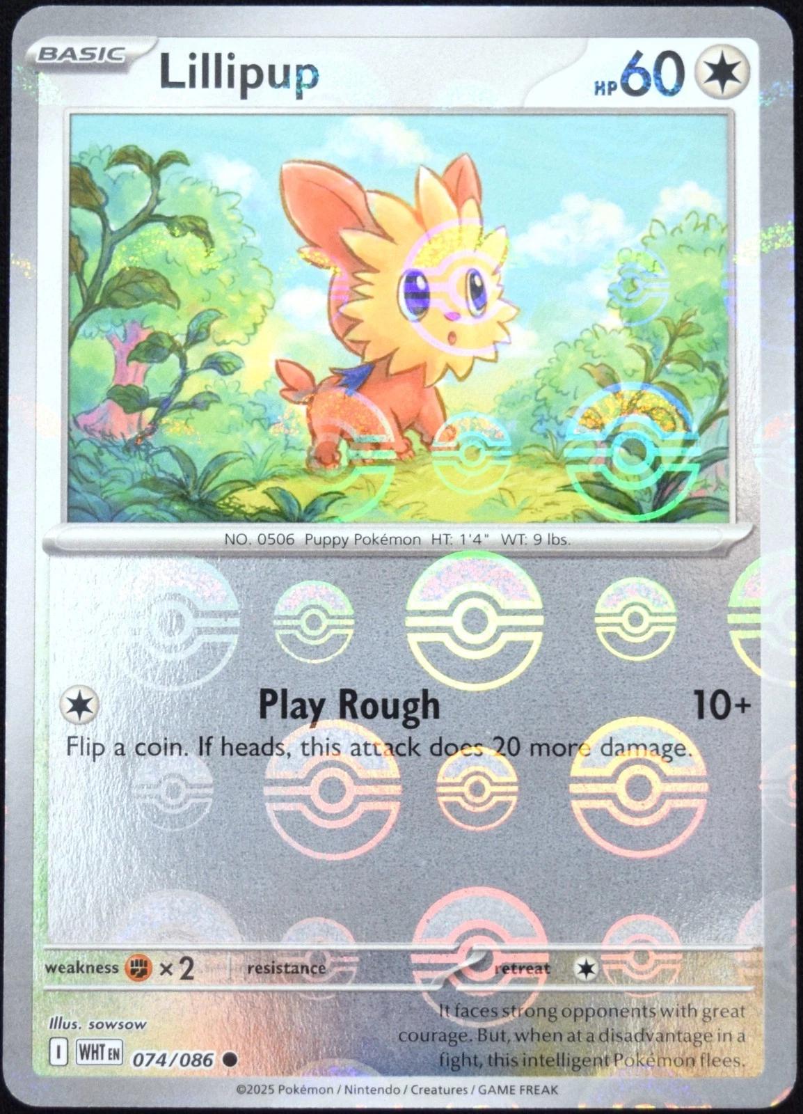 White Flare Lillipup [Poke-Ball] Pokémon card